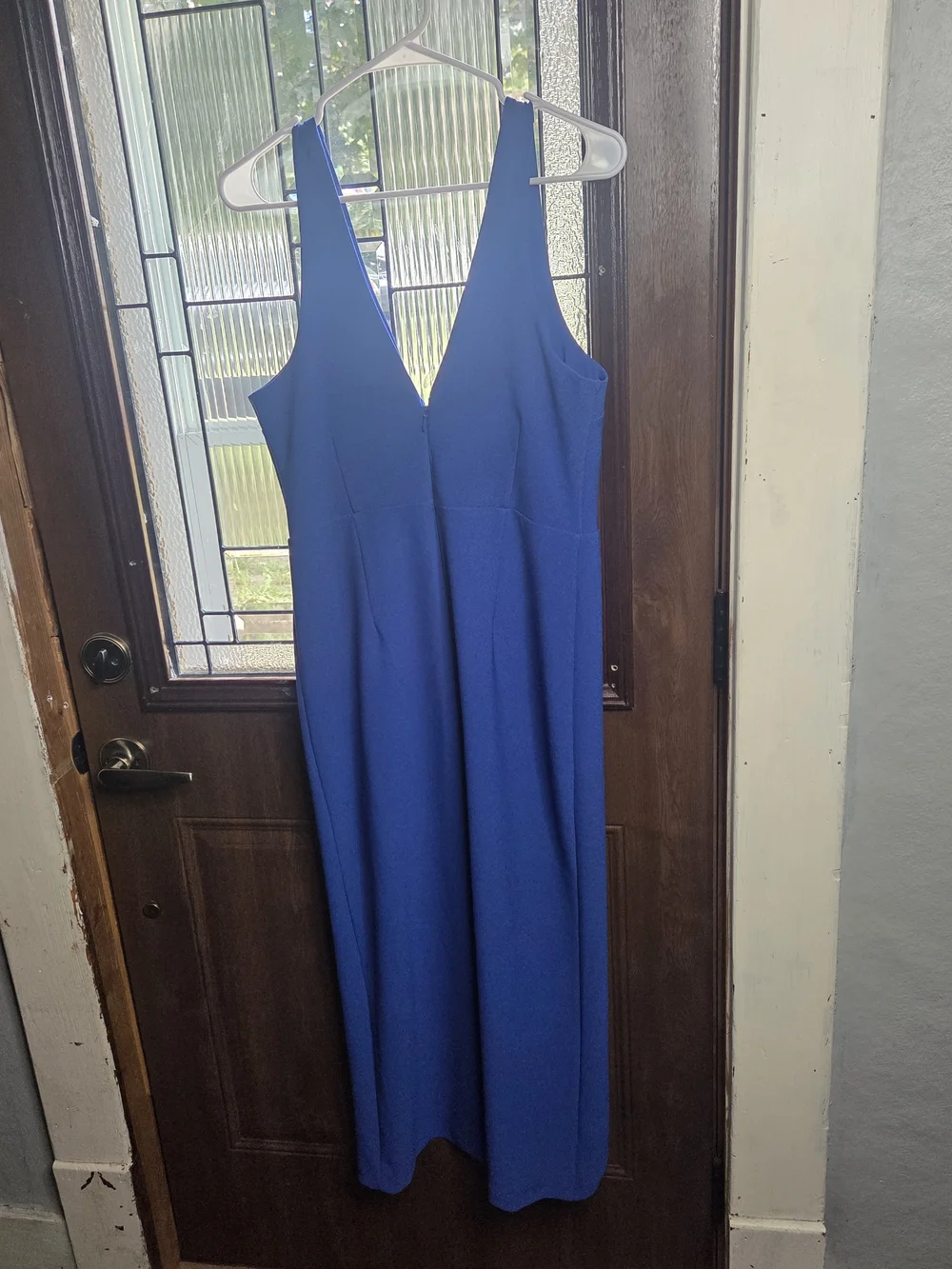 Abercrombie & Fitch Blue Formal Maxi Dress LT Tall Sleeveless Slit